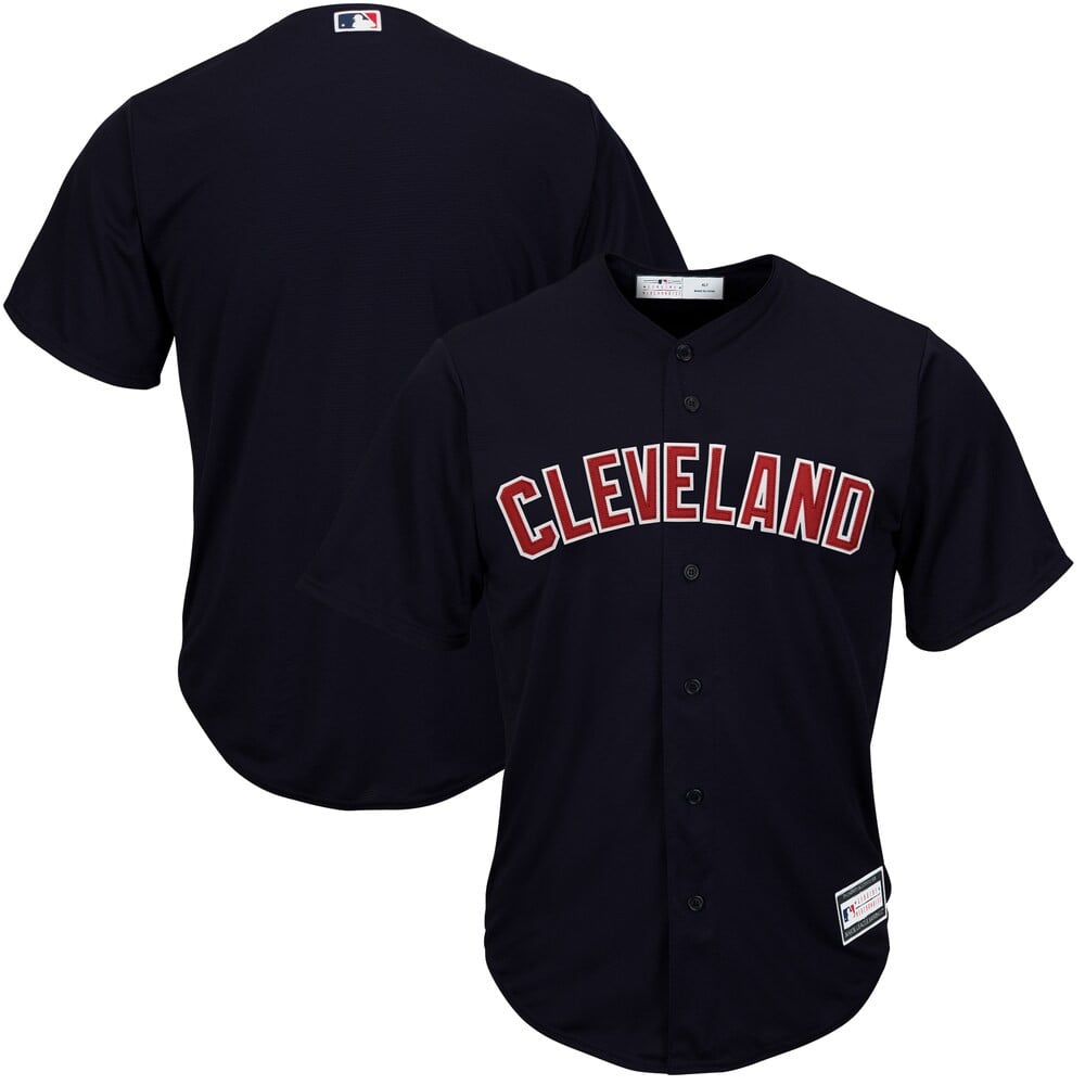 Cleveland Indians Big And Tall Team Stitched Jersey – Navy