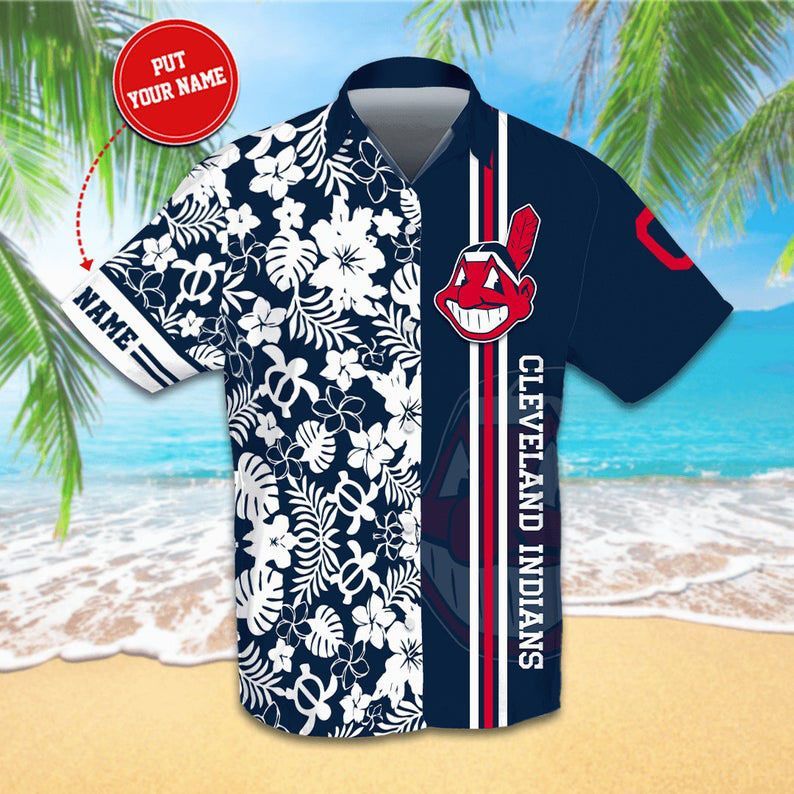 Cleveland Indians Custom Name MLB Sport – Premium Hawaiian Shirt – Gift For Sports Lovers