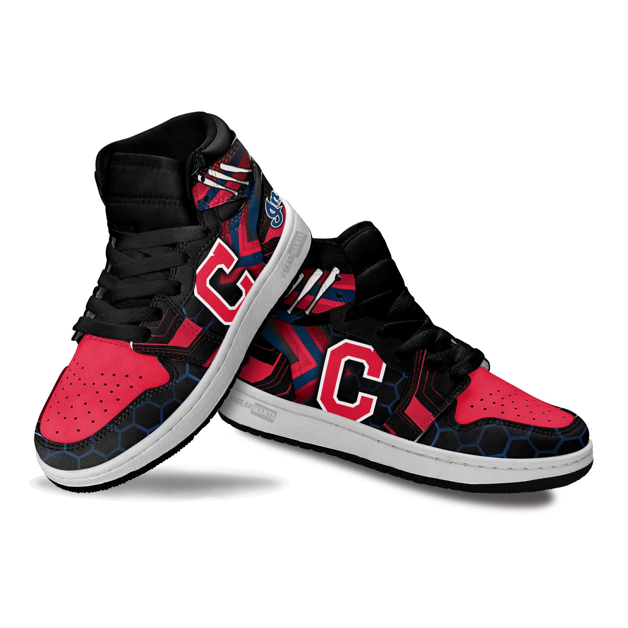 Cleveland Indians Kid Sneakers For Kids, Air Jordan Hightop
