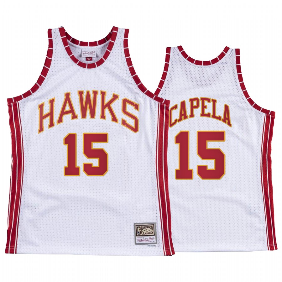Clint Capela #15 Atlanta Hawks Hardwood Classics Jersey White