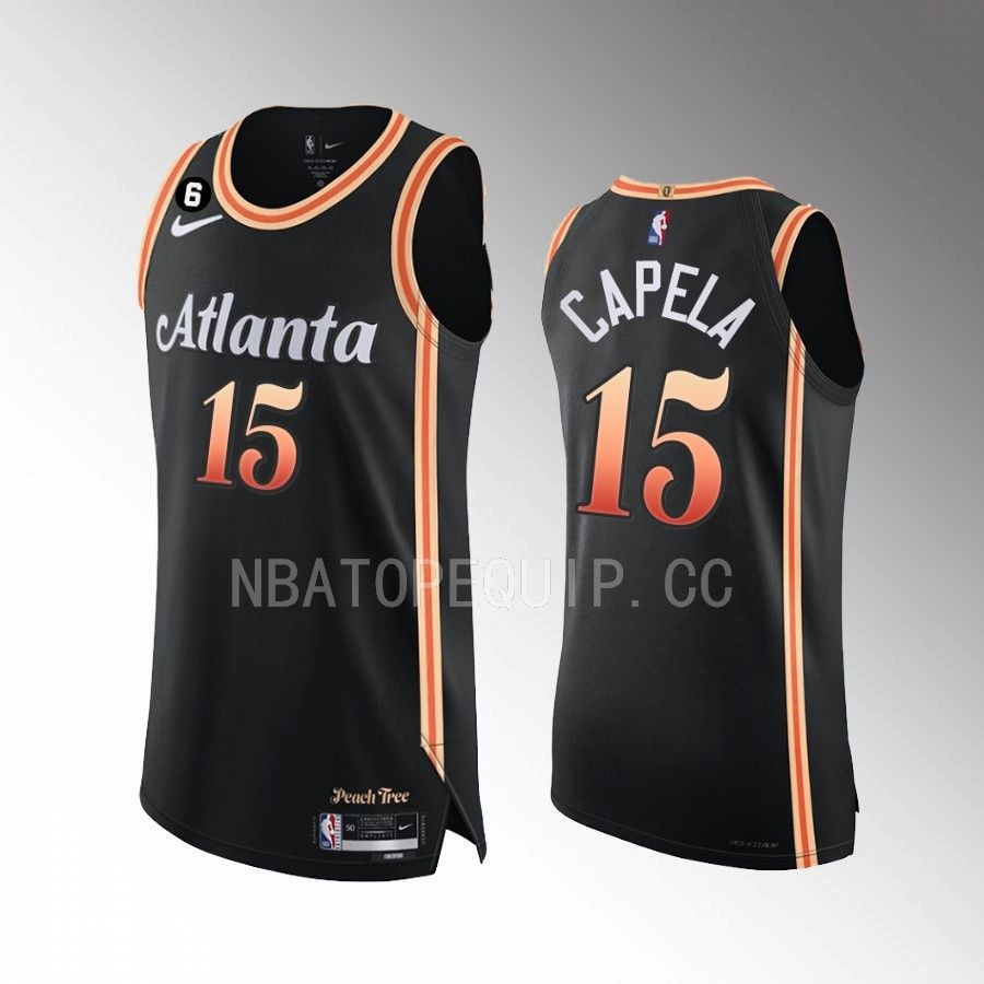 Clint Capela 2022-23 Hawks #15 City Edition Jersey Black