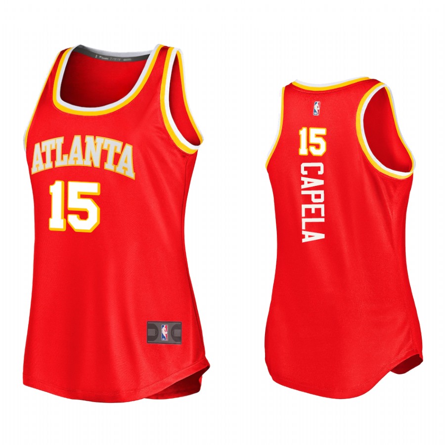 Clint Capela Atlanta Hawks Red Icon Edition 2021 Women Jersey