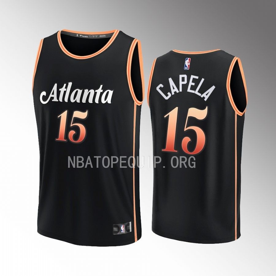 Clint Capela Hawks #15 Black Jersey Fast Break Fastbreak 2022-23 City Edition
