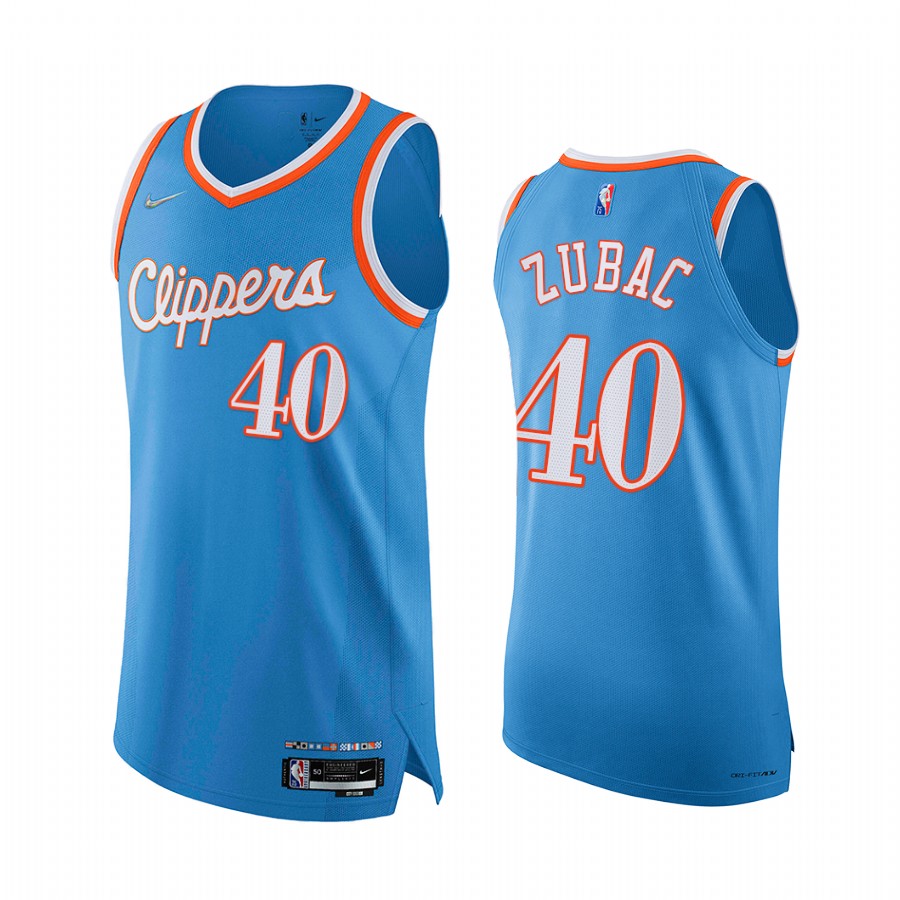 Clippers #40 Ivica Zubac Blue Jersey 75th Season City Edition 2021-22