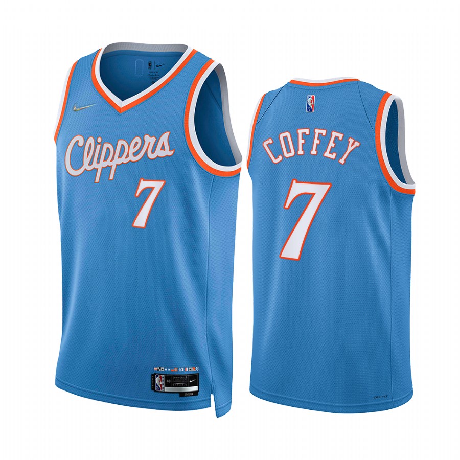 Clippers Amir Coffey City Edition Blue 2021-22 Jersey 75th Anniversary