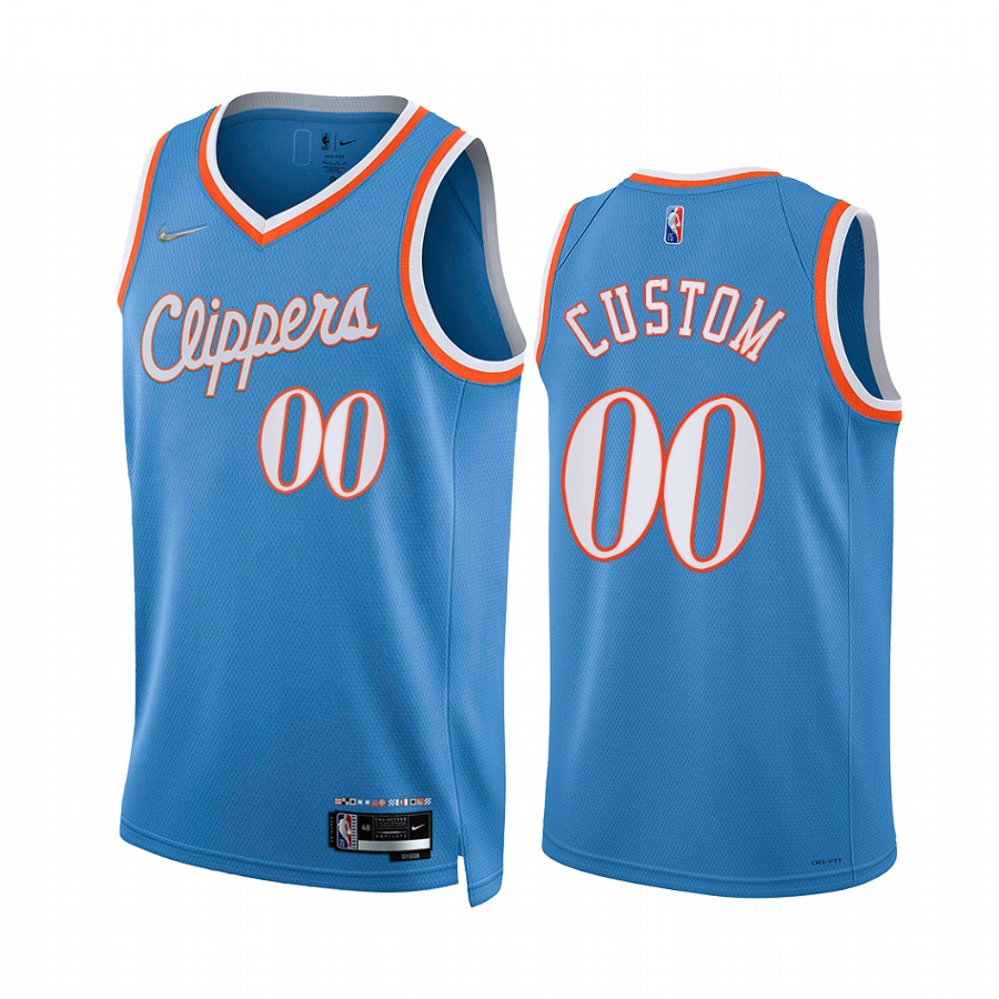Clippers Custom City Edition Blue 2021-22 Jersey 75th Anniversary