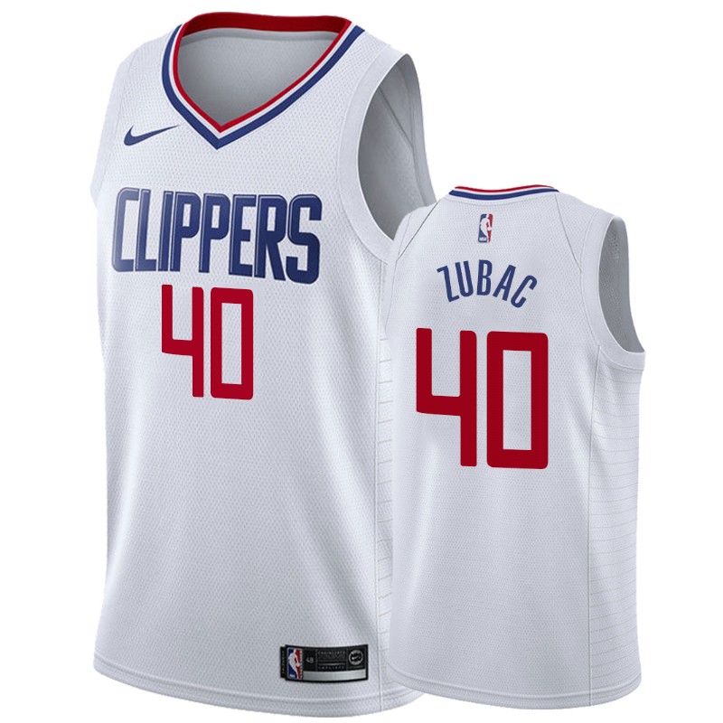 Clippers Male Ivica Zubac #40 18-19 Association White Jersey