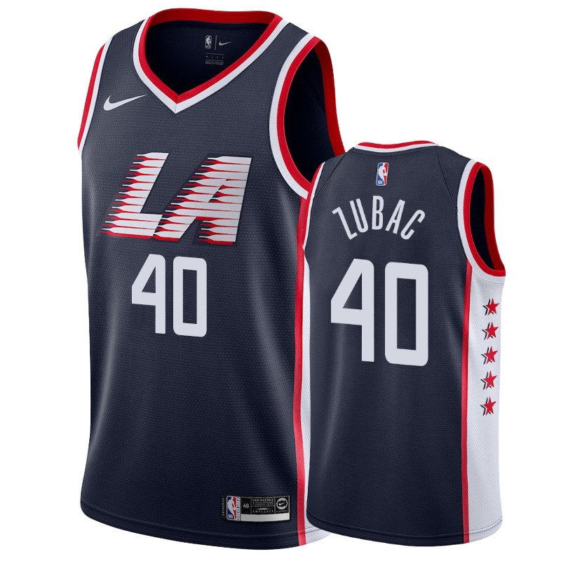 Clippers Male Ivica Zubac #40 18-19 City Navy Jersey