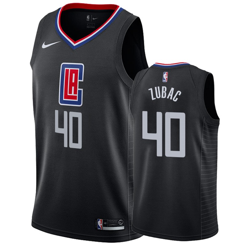 Clippers Male Ivica Zubac #40 18-19 Statement Black Jersey