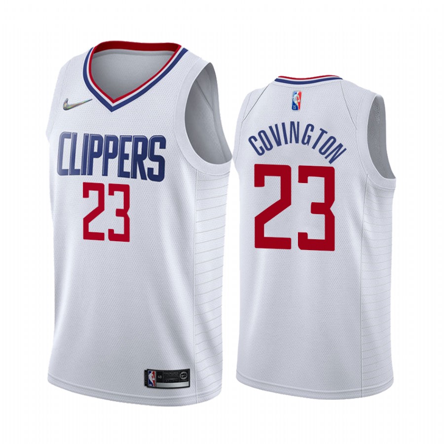 Clippers Robert Covington Association Edition White 2022 Jersey Diamond Badge