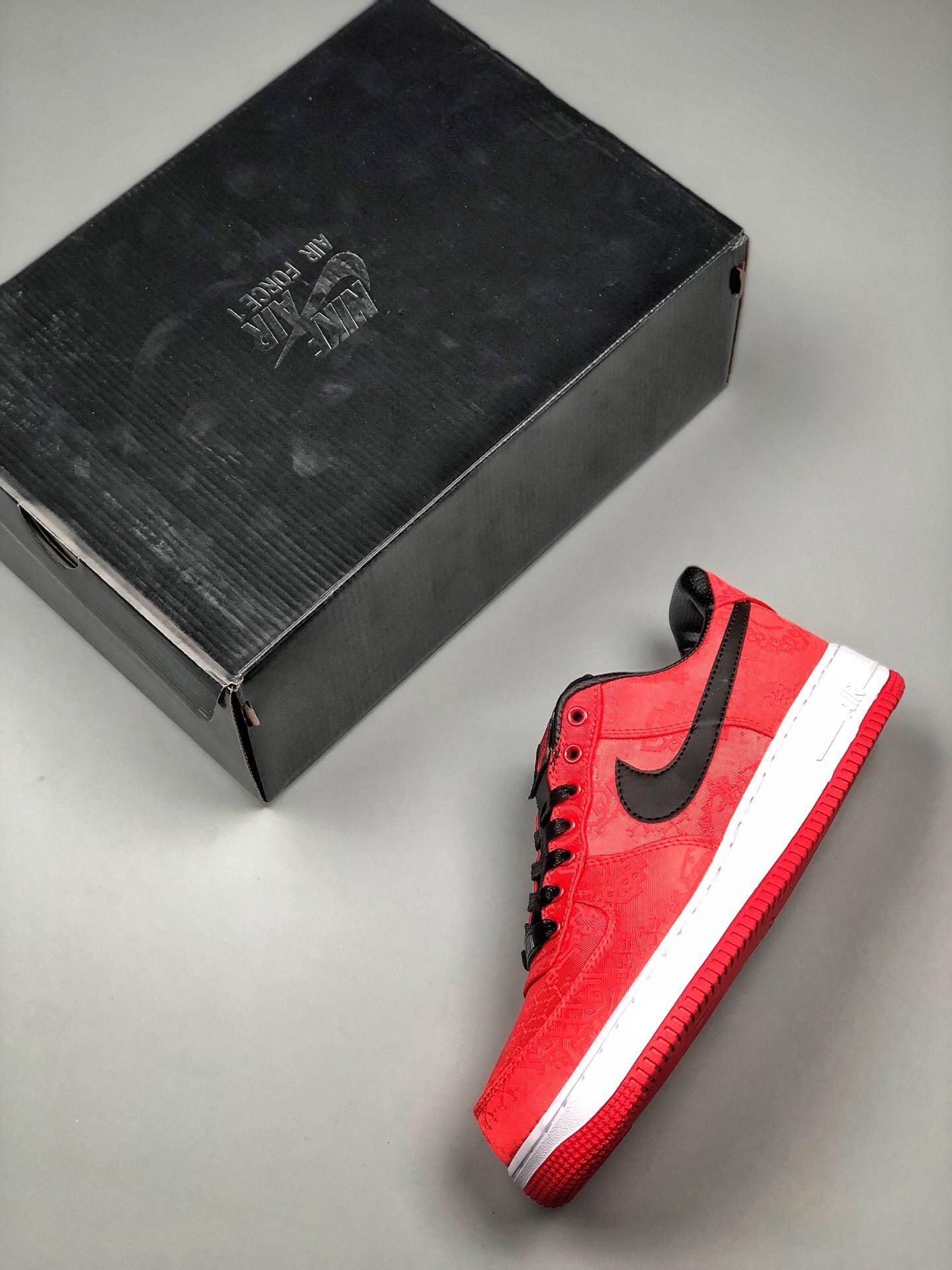CLOT x Nike 1World Air Force 1 Low Supreme Red Black For Sale