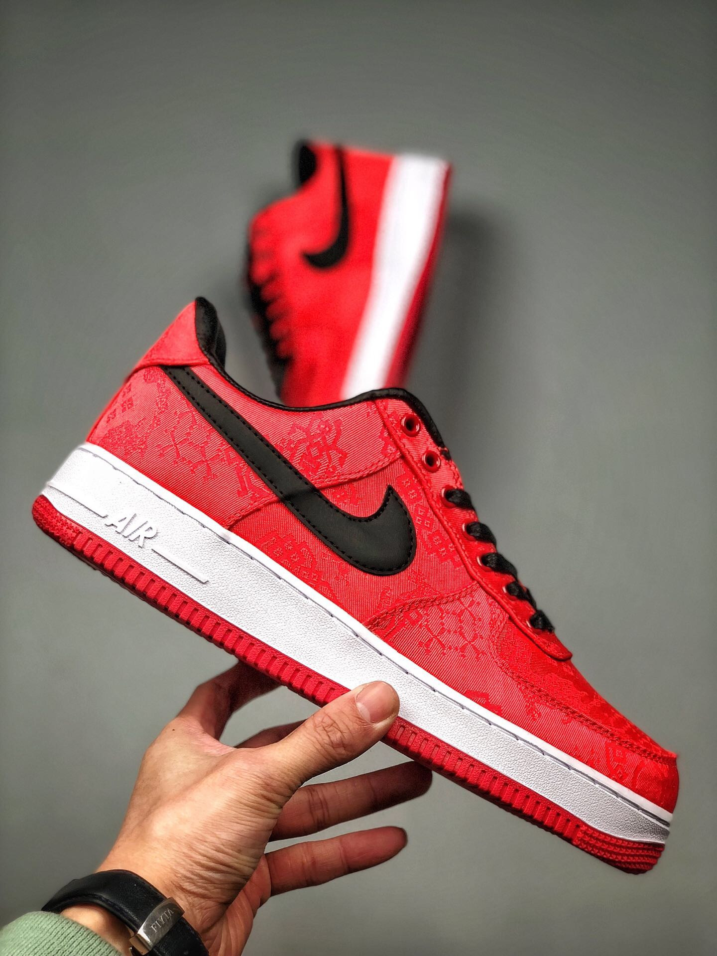 CLOT x Nike 1World Air Force 1 Low Supreme Red Black For Sale