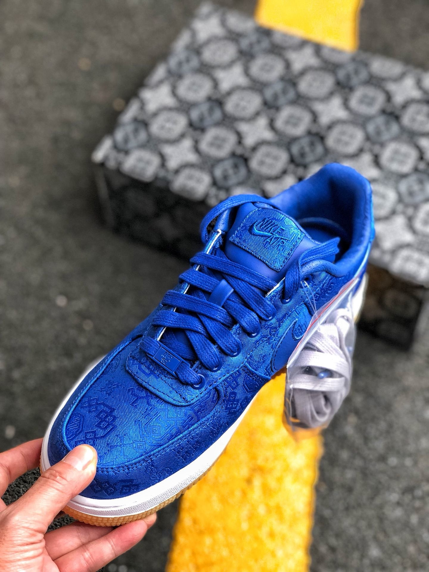 Clot x Nike Air Force 1 Low PRM Game Royal/White-Gum Light Brown For Sale