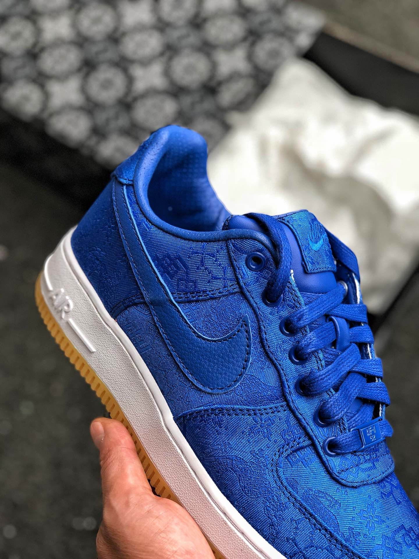 Clot x Nike Air Force 1 Low PRM Game Royal/White-Gum Light Brown For Sale