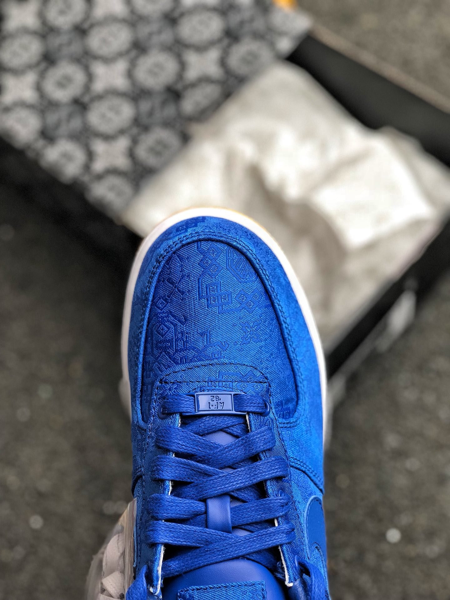 Clot x Nike Air Force 1 Low PRM Game Royal/White-Gum Light Brown For Sale