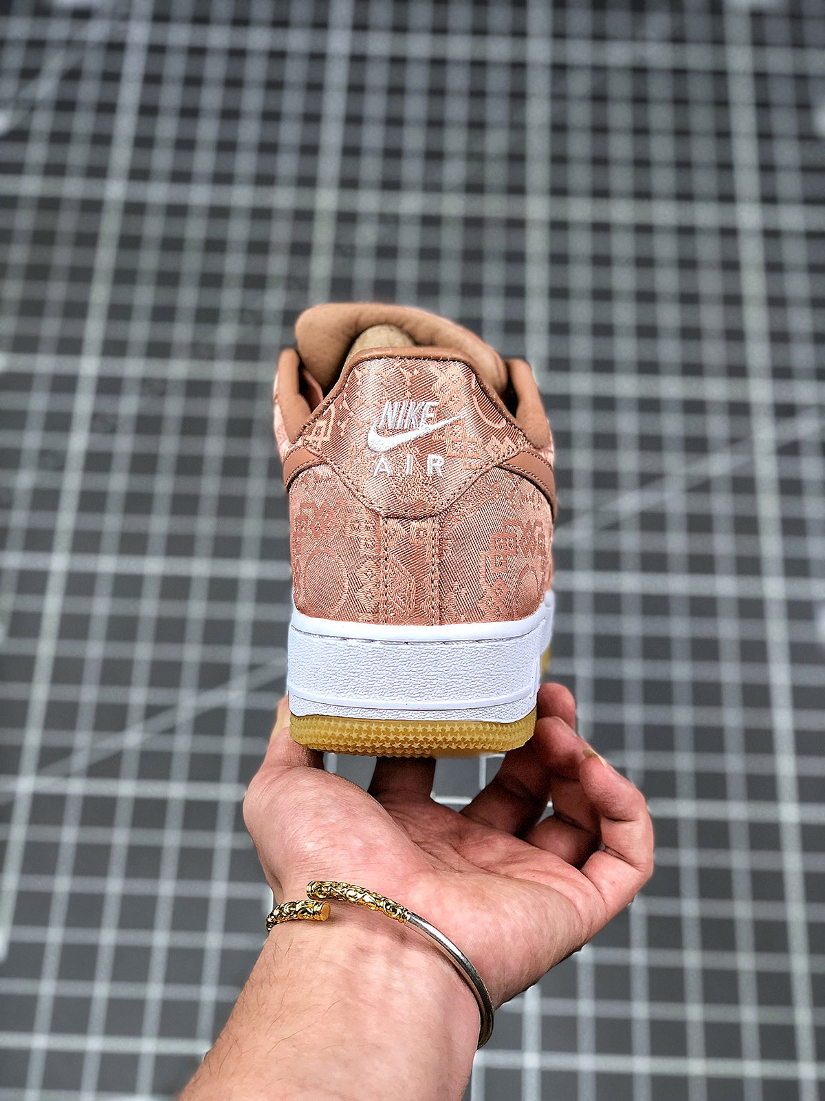 CLOT x Nike Air Force 1 Low Rose Gold/White-Gum Light Brown For Sale