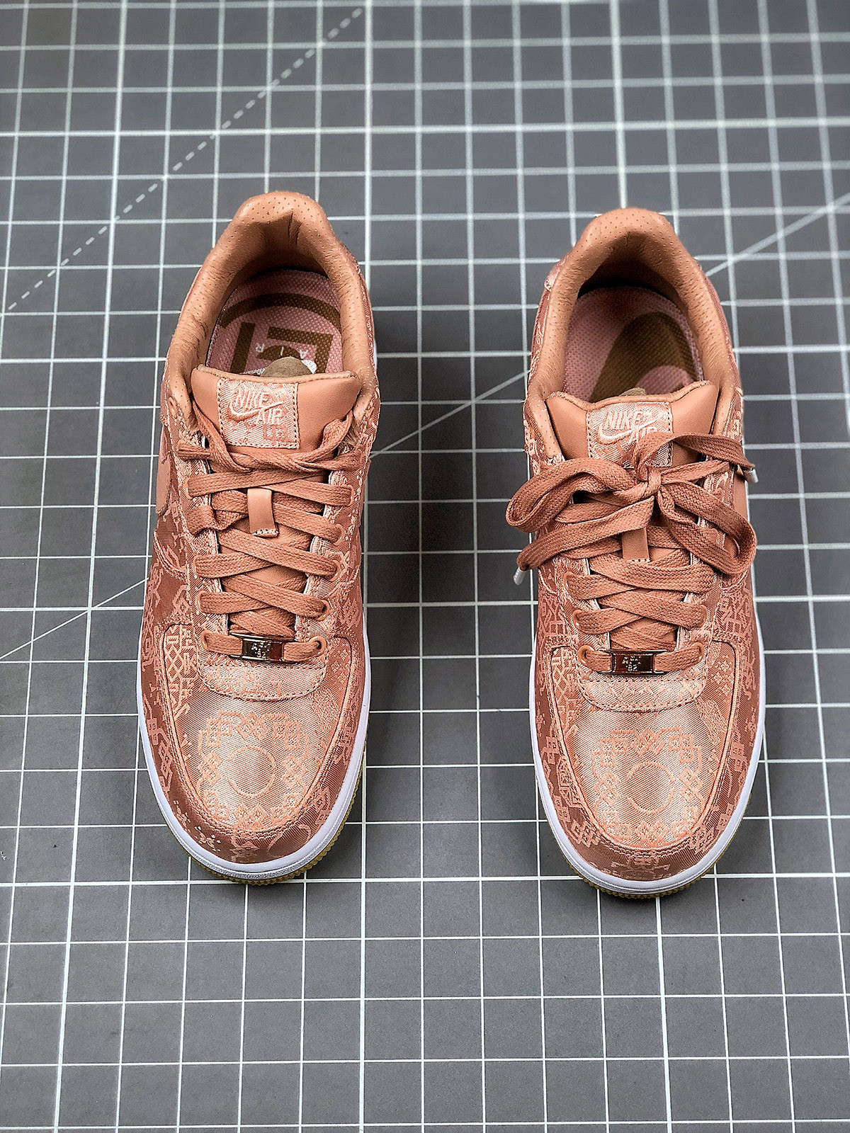 CLOT x Nike Air Force 1 Low Rose Gold/White-Gum Light Brown For Sale