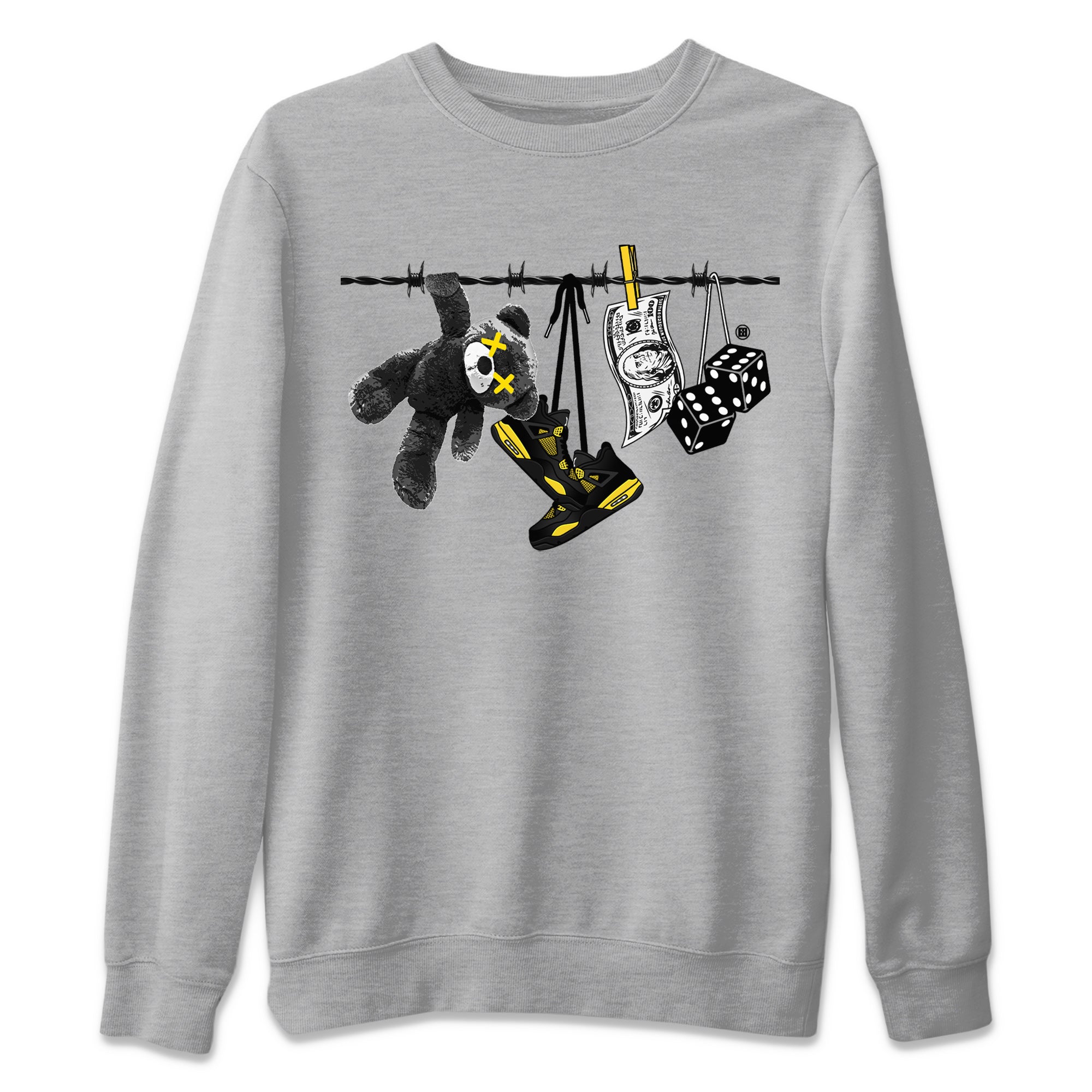 Clothesline Unisex Sweater – Air Jordan 4 Thunder, Sneakers Matching Sweater