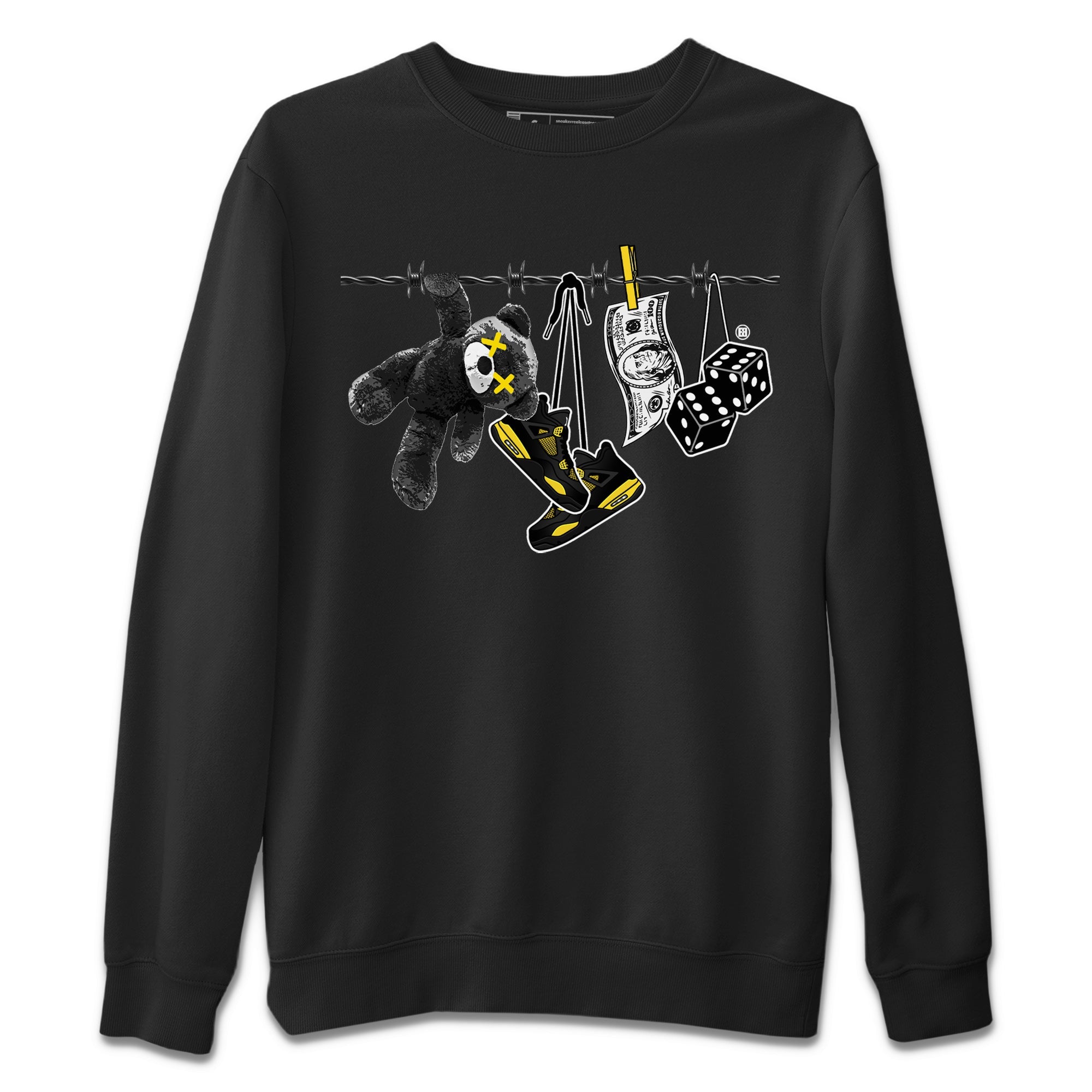 Clothesline Unisex Sweater – Air Jordan 4 Thunder, Sneakers Matching Sweater