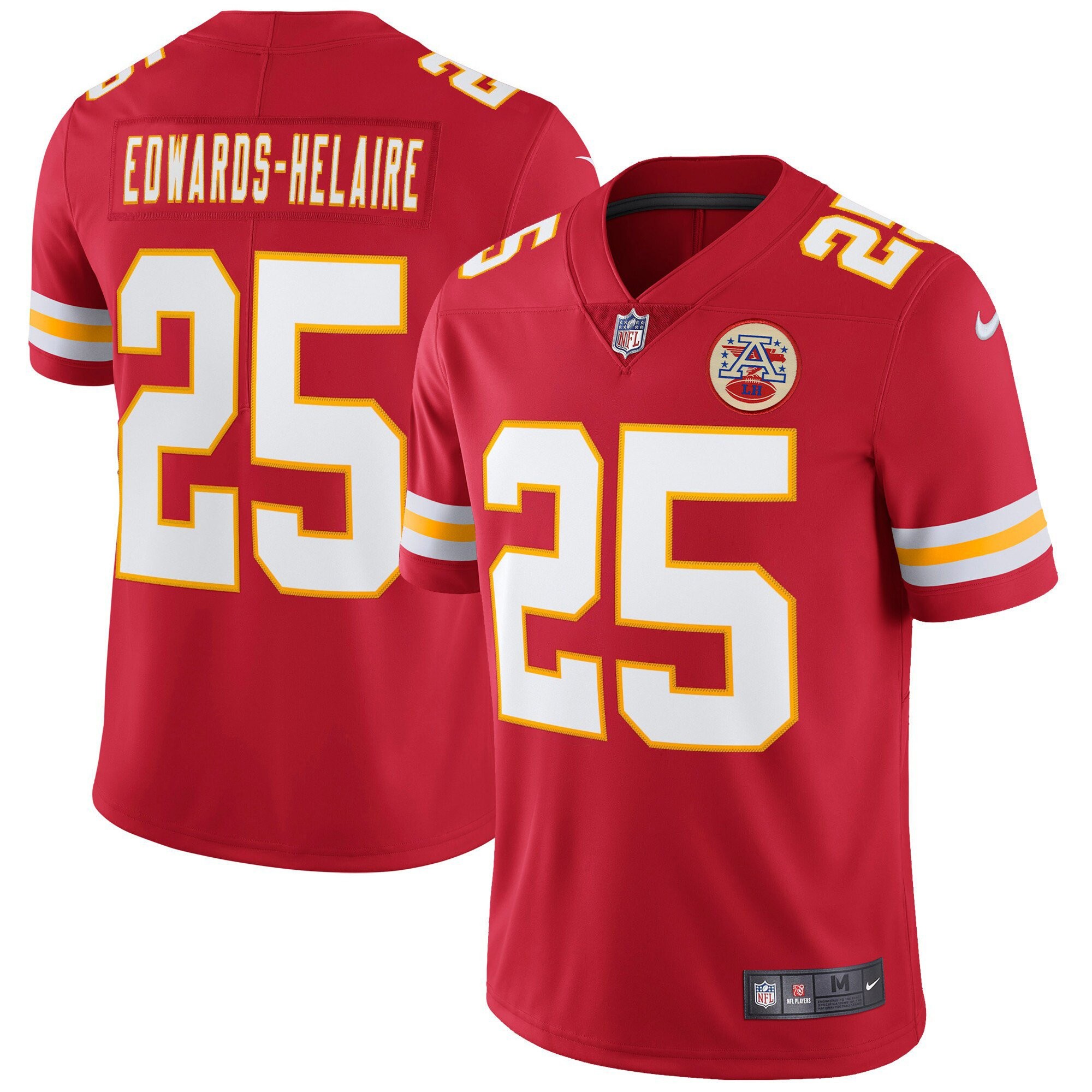Clyde Edwards-Helaire Men's Kansas City Chiefs Player Vapor Red Jersey - All Stitched 