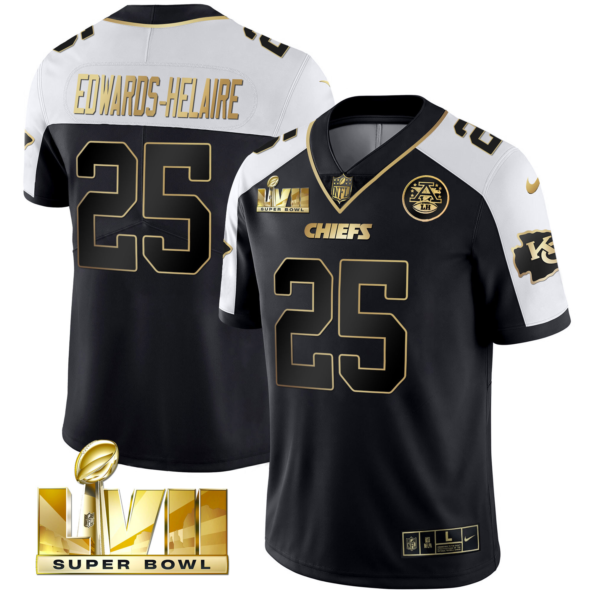 Clyde Edwards-Helaire Youth's Kansas City Chiefs Super Bowl Vapor Gold Alternate Jersey - All Stitched 