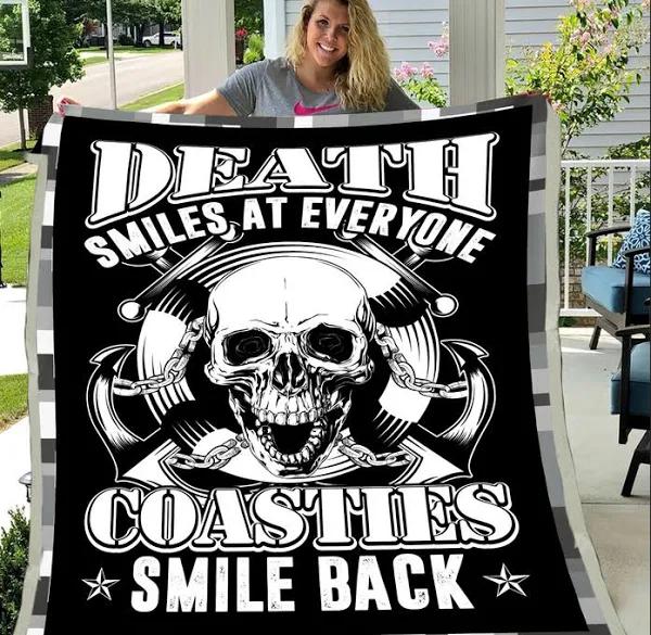 Coast Guard Veteran Fleece Blanket