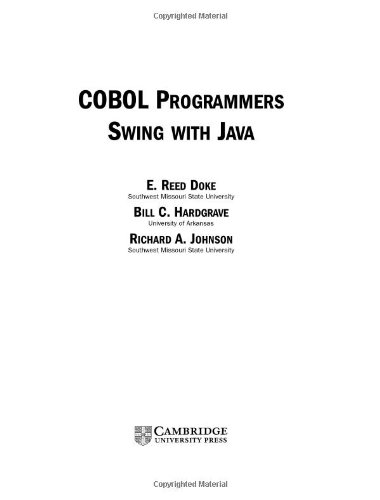 COBOL Programmers Swing with Java (PDF/EPUB Version)