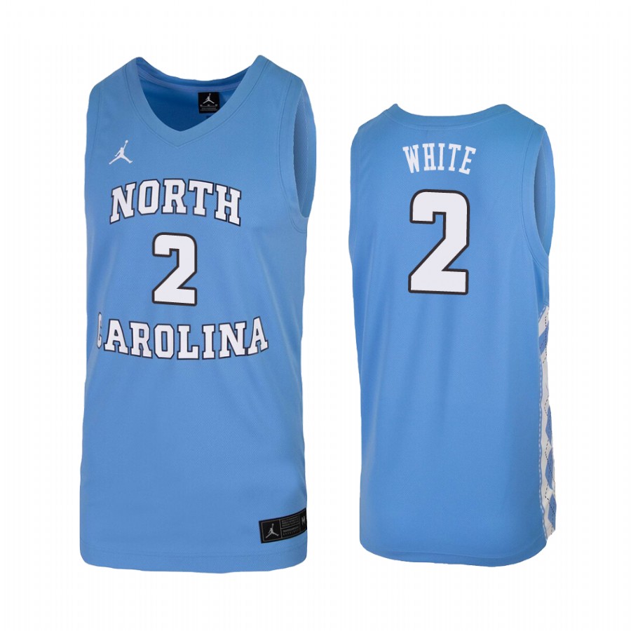 Coby White North Carolina Tar Heels #2 College Jersey - Carolina Blue