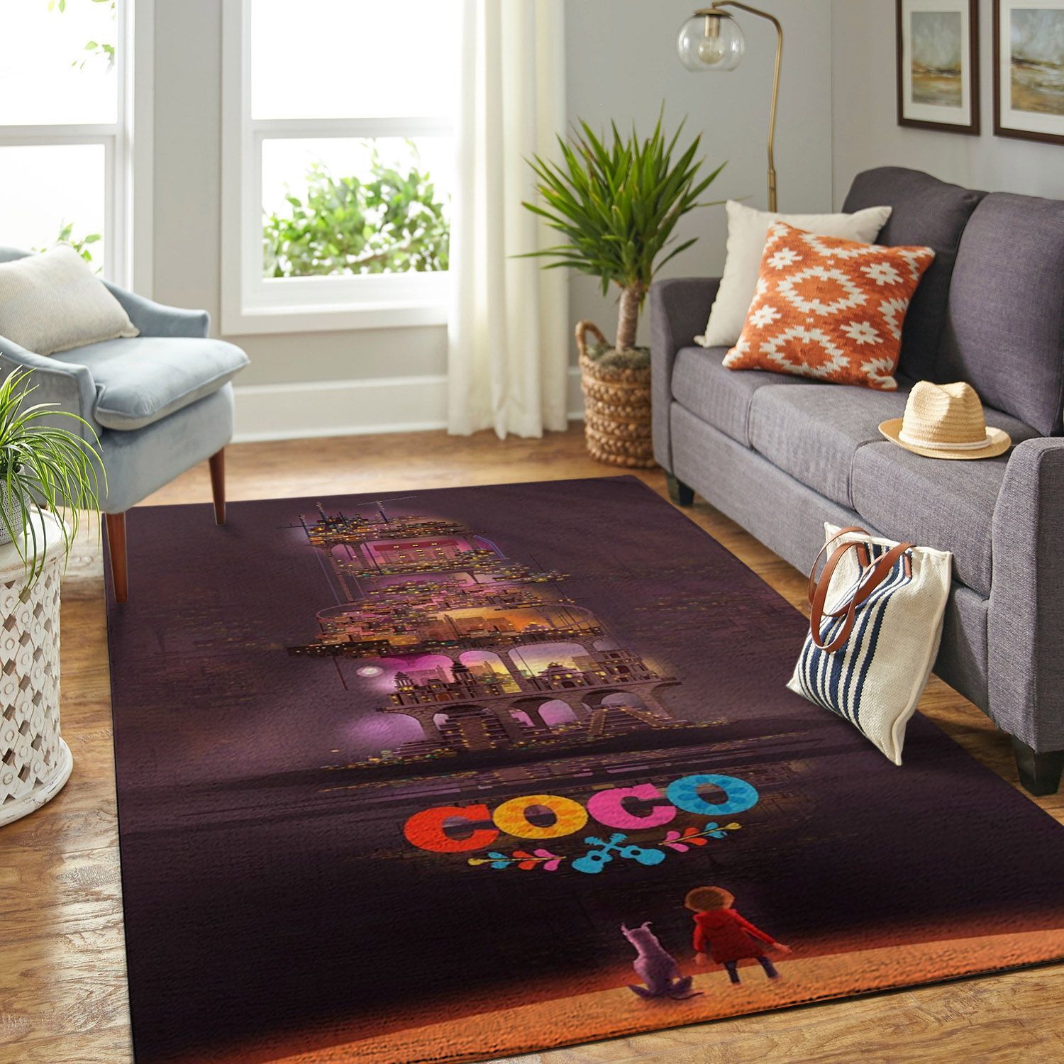 Coco Disney Movie Living Room Area Rectangle Rug