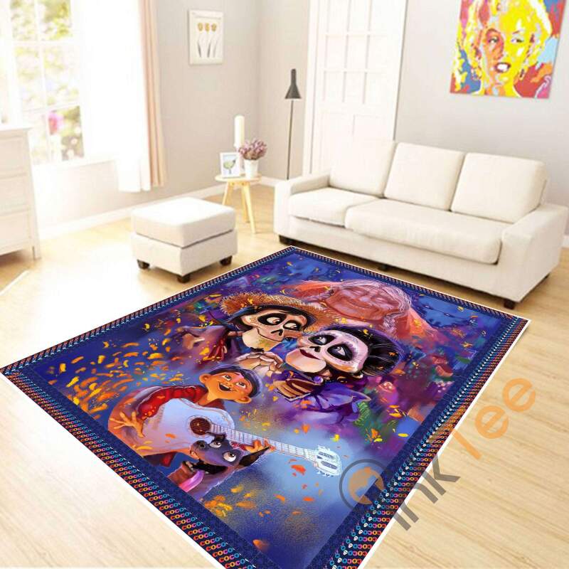Coco Film Miguel Rivera Imelda Disney Living Room Bedroom Gift For Lover Rectangle Rug