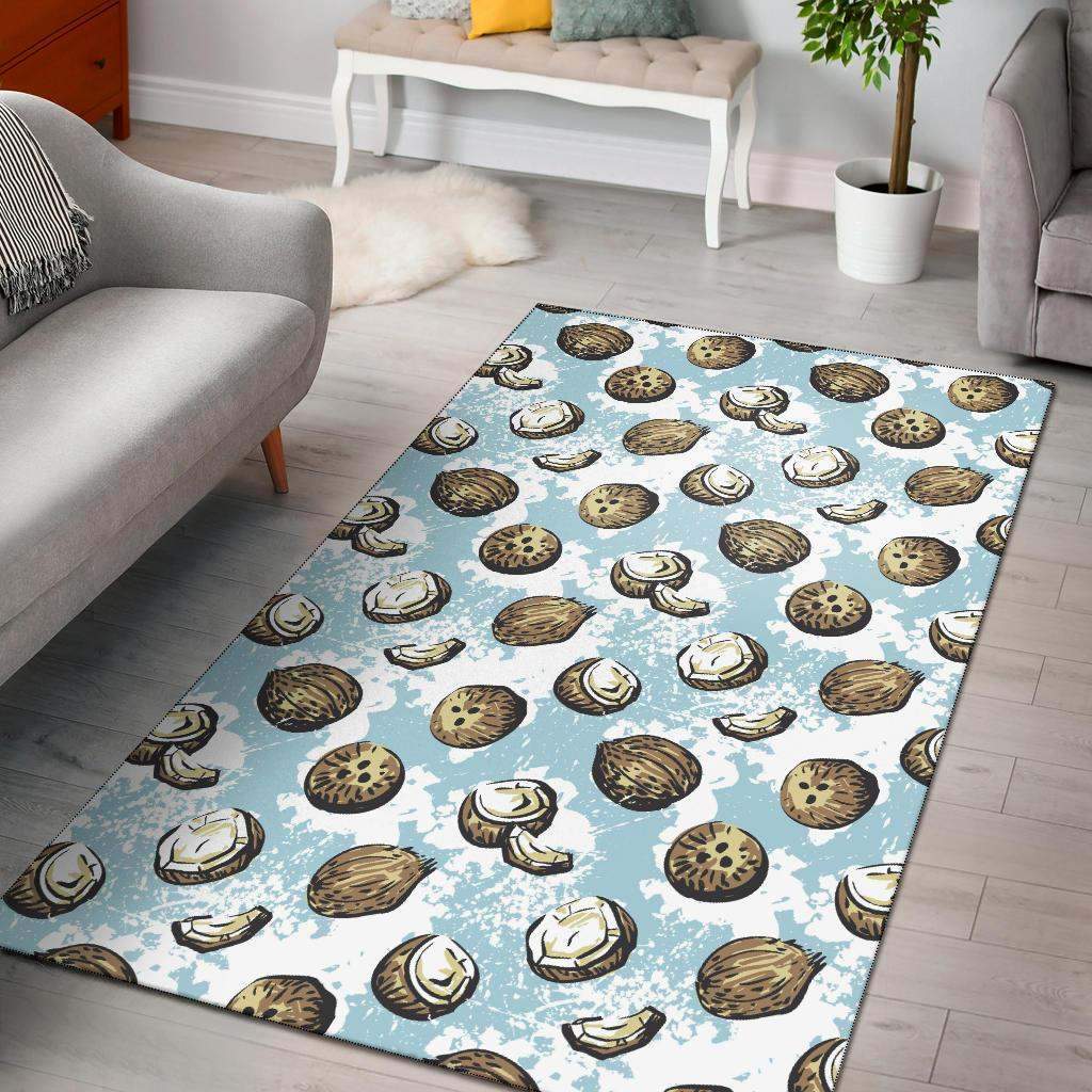 Coconut Pattern Print Design Limited Edition Rectangle Rug