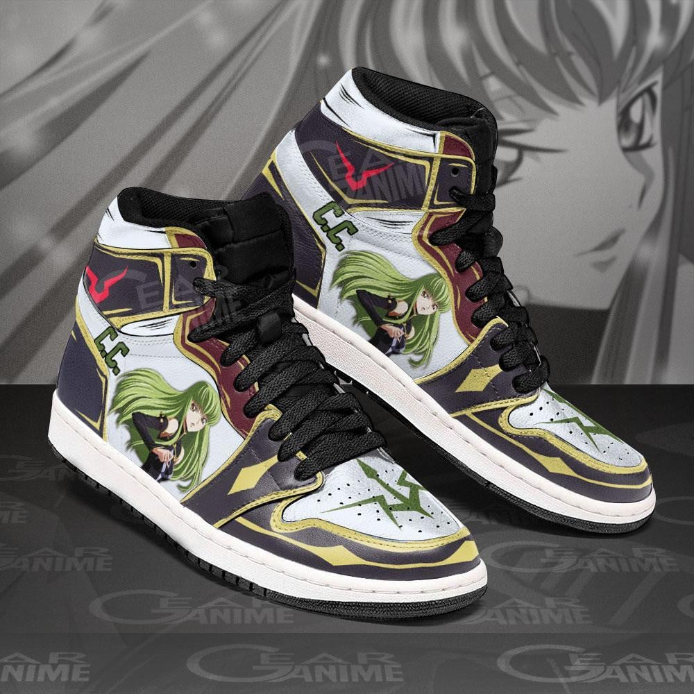 Code Geass C.C. JD1s Sneakers Anime Shoes, Air Jordan Hightop