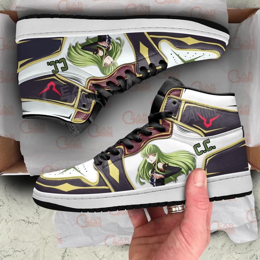 Code Geass C.C. JD1s Sneakers Anime Shoes, Air Jordan Hightop