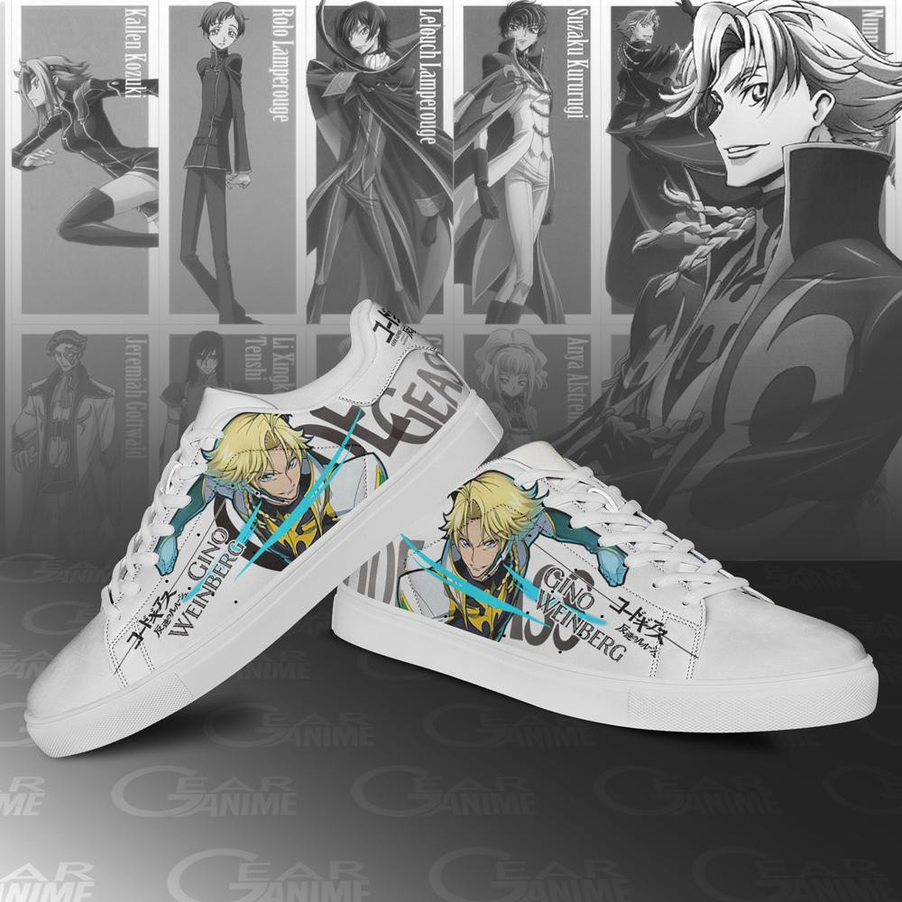 Code Geass Gino Weinberg Skate Shoes Custom Anime Shoes