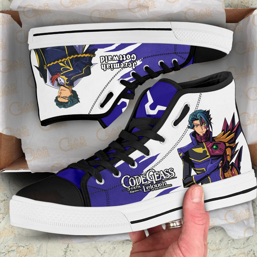 Code Geass Jeremiah Gottwald High Top Shoes Custom Anime Sneakers