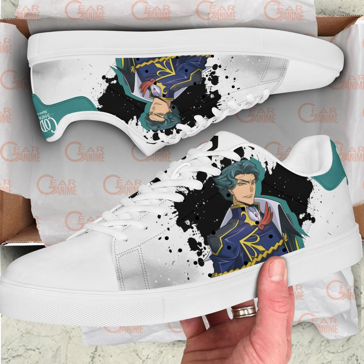 Code Geass Jeremiah Gottwald Skate Sneakers Custom Anime Shoes