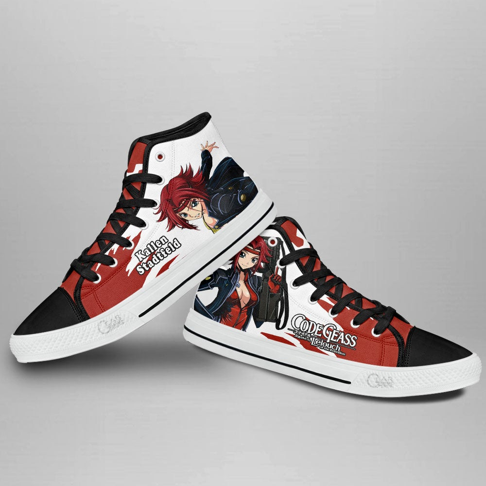 Code Geass Kallen Stadtfeld High Top Shoes Custom Anime Sneakers