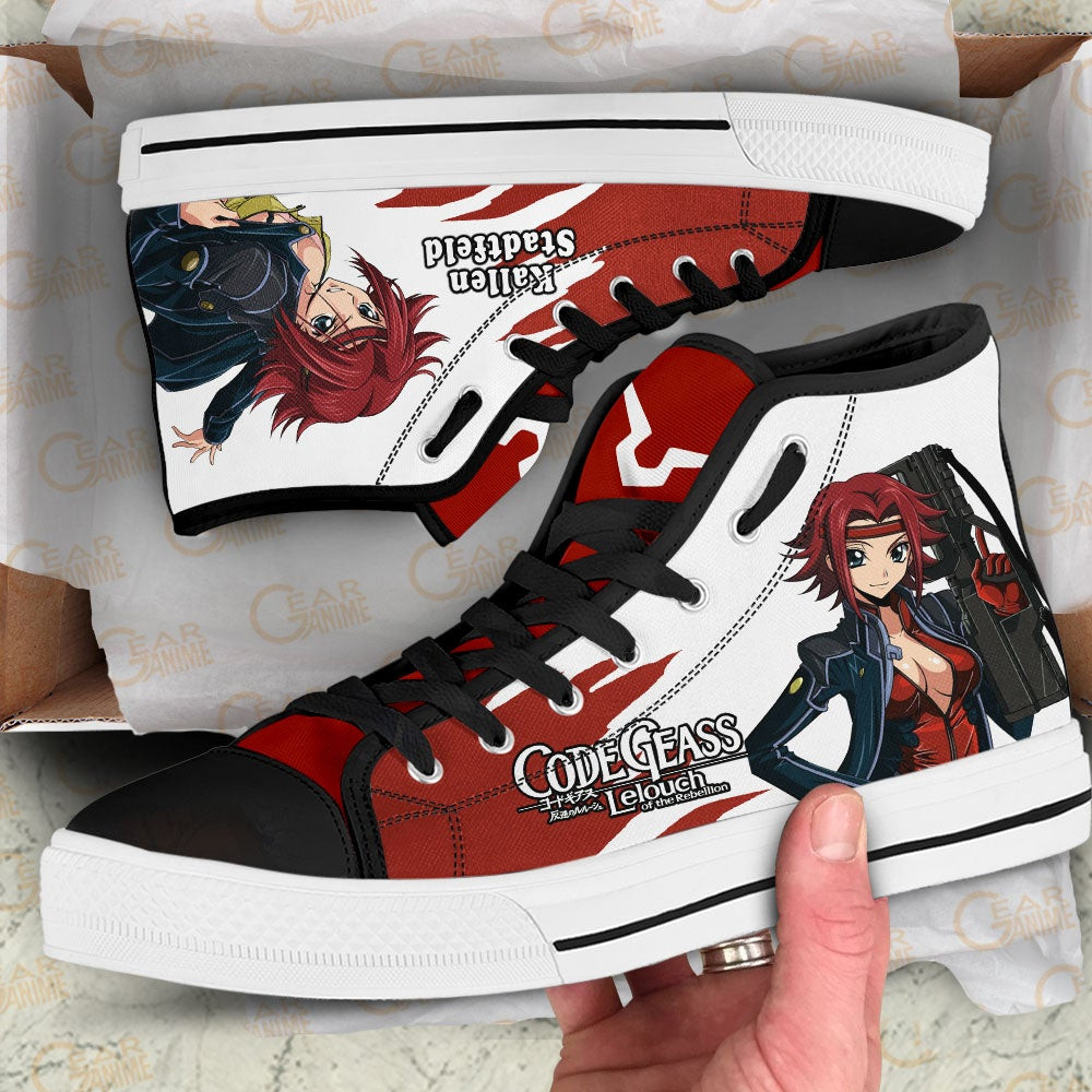 Code Geass Kallen Stadtfeld High Top Shoes Custom Anime Sneakers