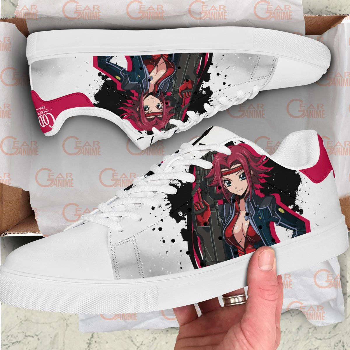 Code Geass Kallen Stadtfeld Skate Sneakers Custom Anime Shoes