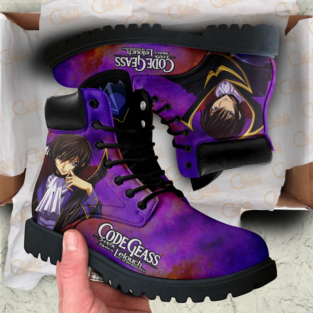 Code Geass Lelouch Lamperouge Boots Anime Custom Shoes