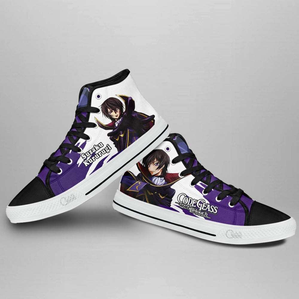 Code Geass Lelouch Lamperouge High Top Shoes Custom Anime Sneakers
