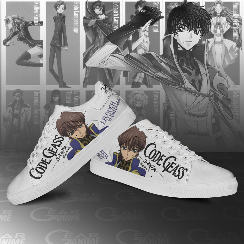 Code Geass Lelouch Skate Shoes Custom Anime Shoes