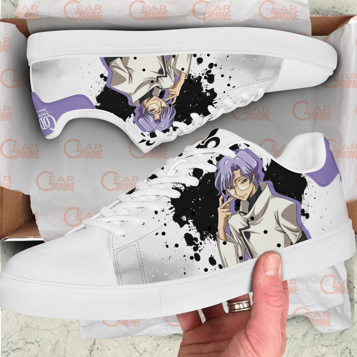 Code Geass Lloyd Asplund Skate Sneakers Custom Anime Shoes