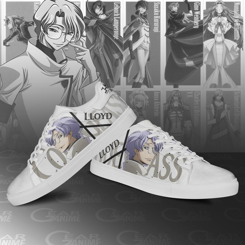 Code Geass Lloyd Skate Shoes Custom Anime Shoes