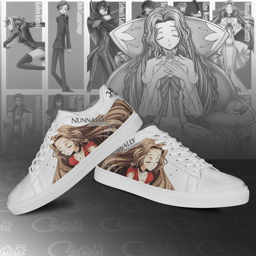 Code Geass Nunnally vi Britannia Skate Shoes Custom Anime Shoes
