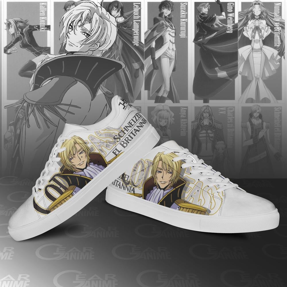 Code Geass Schneizel el Britamia Skate Shoes Custom Anime Shoes