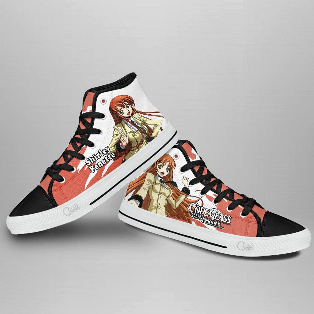 Code Geass Shirley Fenette High Top Shoes Custom Anime Sneakers
