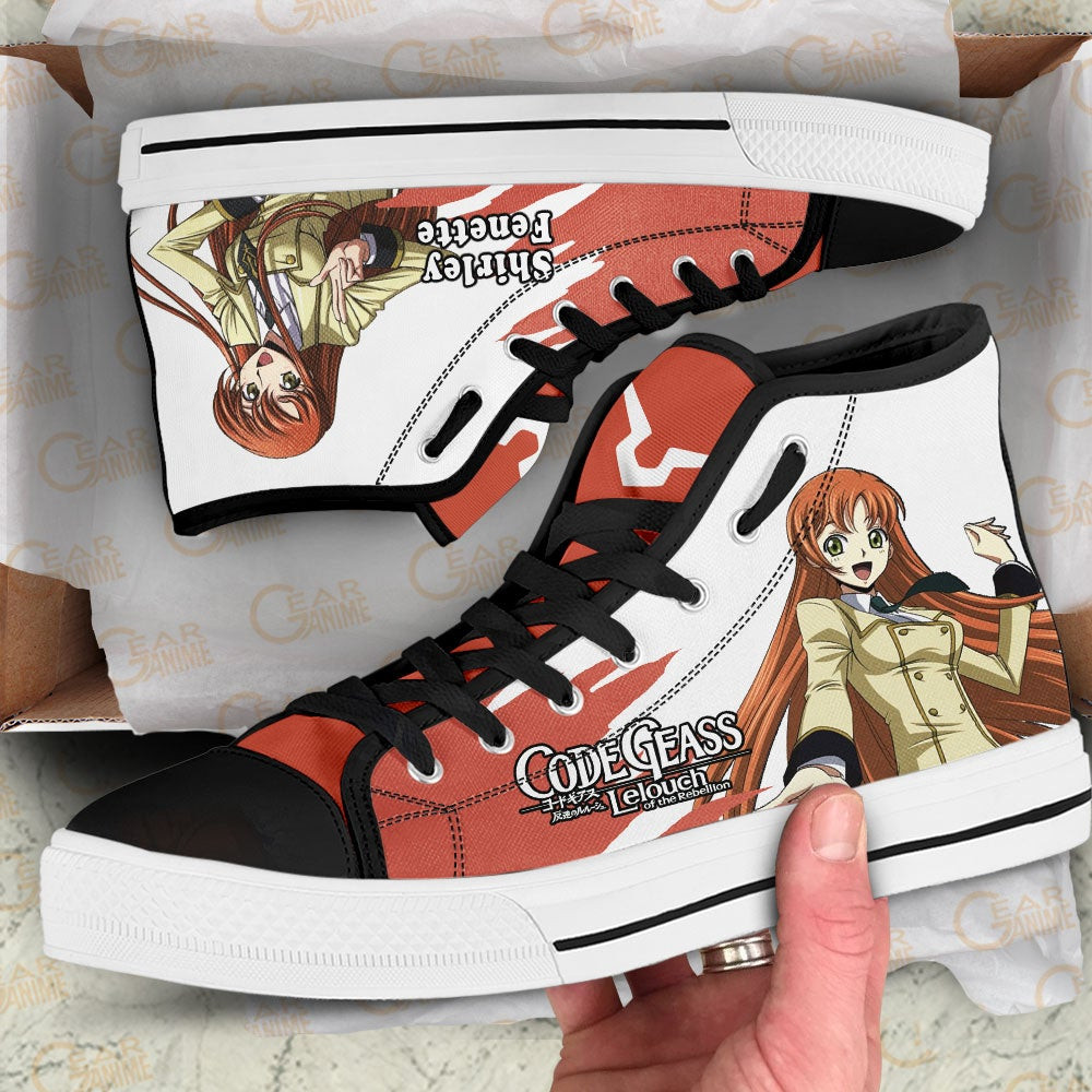 Code Geass Shirley Fenette High Top Shoes Custom Anime Sneakers