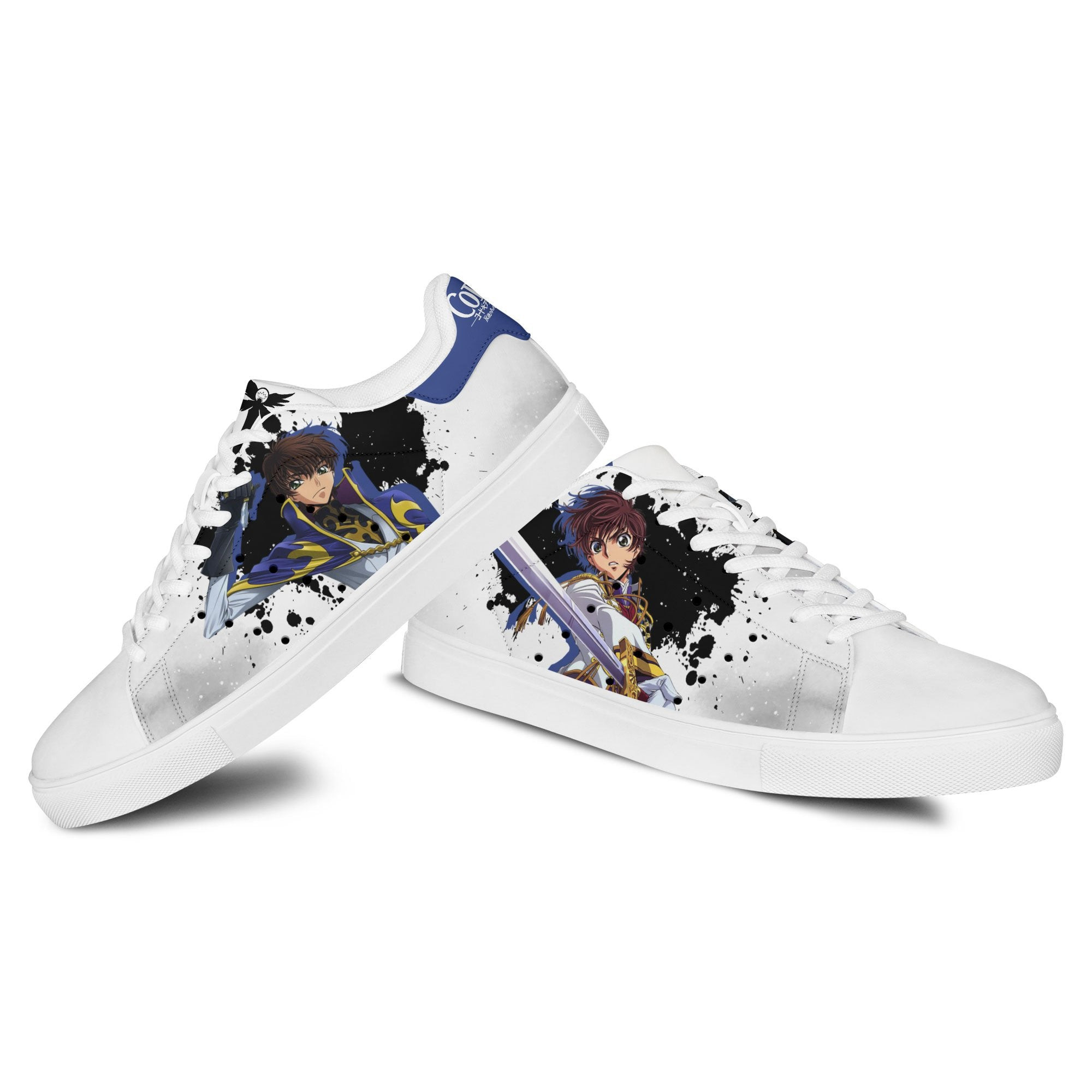 Code Geass Suzaku Kururugi Skate Sneakers Custom Anime Shoes