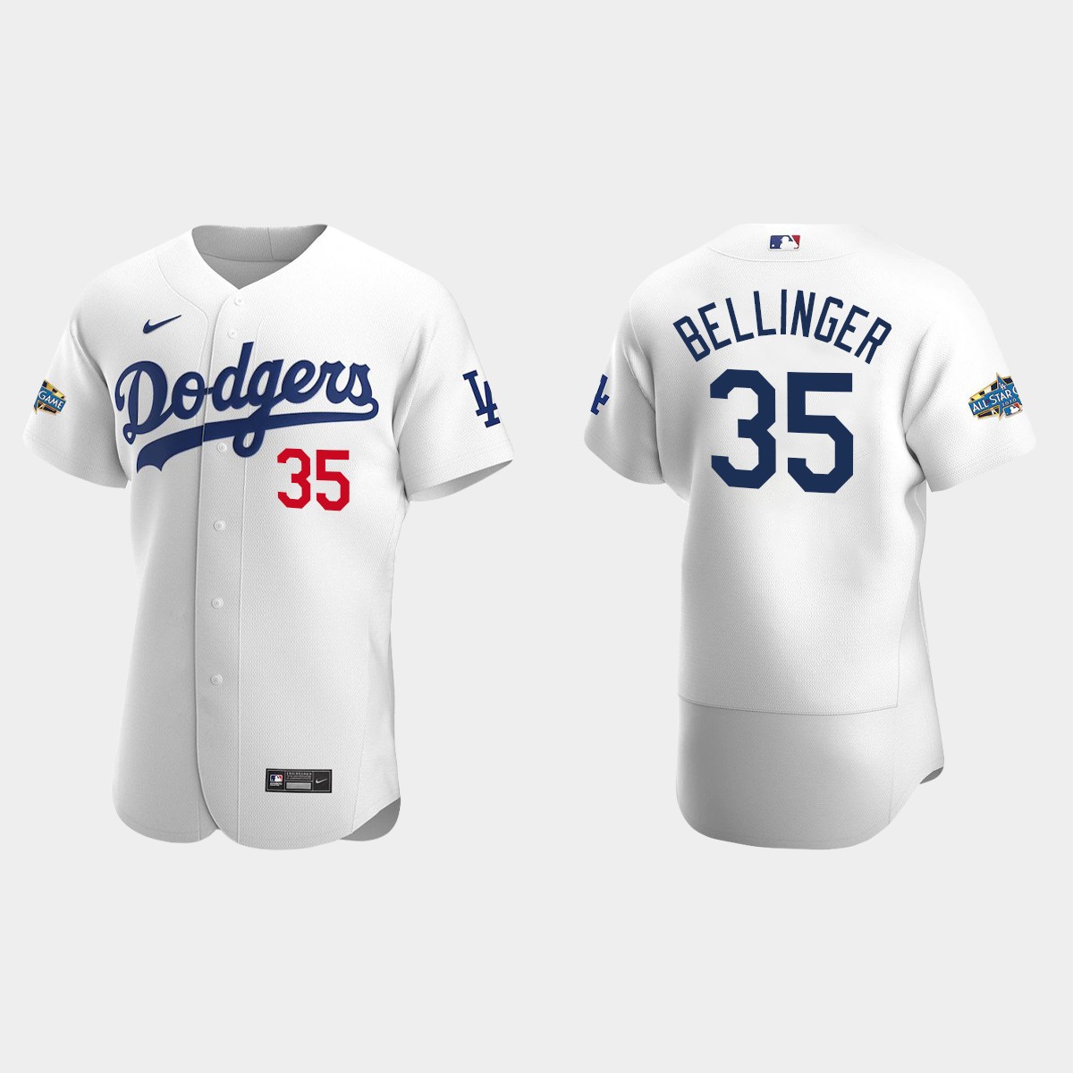 Cody Bellinger #35 Los Angeles Dodgers White Patch 2020 Home Jersey